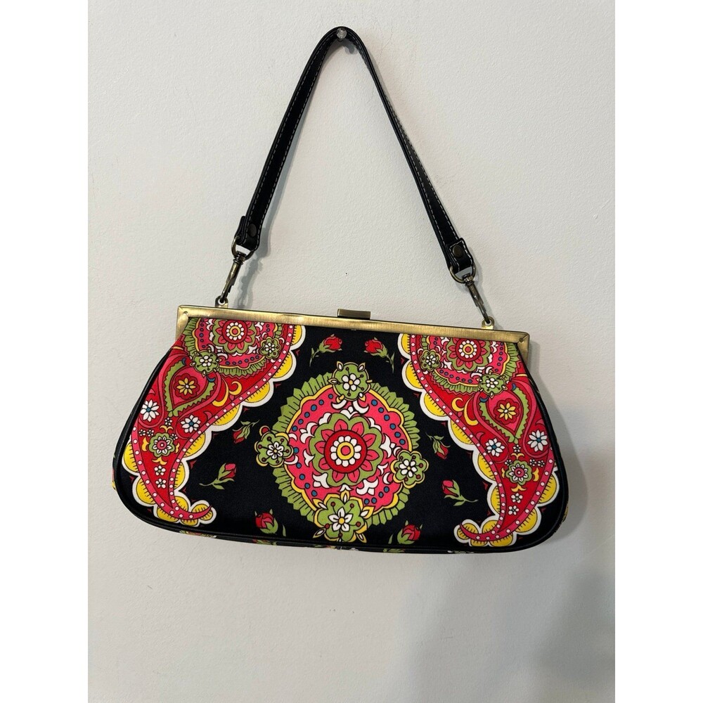 ISABELLA FIORE BEADED EMBELLISHED GEMSTONES FLORAL Handbag new - Picture 2 of 7